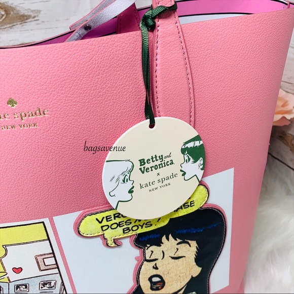 Kate spade riverdale Archie reversible tote pink - Picture 3 of 10
